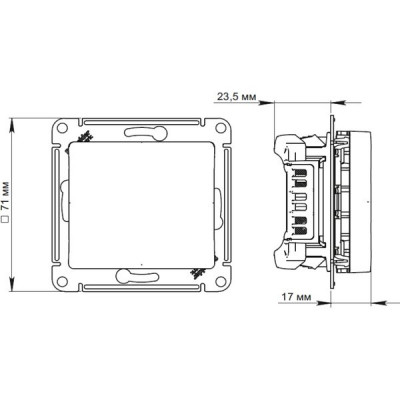 Переключатель с/у 1-кл 10А, IP20, Schneider Electric Glossa [GSL000161] белый