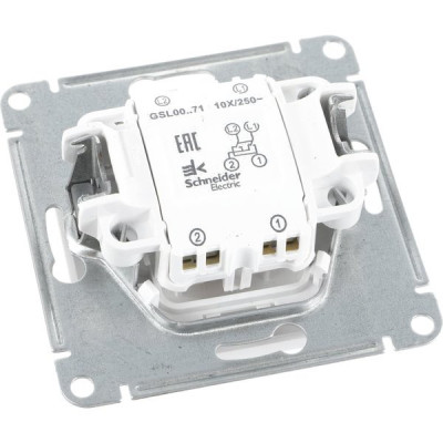 Переключатель перекрестный с/у 1-кл 10А, IP20, Schneider Electric Glossa [GSL000171] белый