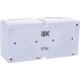 Розетка о/у 2x2P+E, IP54, IEK ГЕРМЕС PLUS РСб22-3-ГПБд [ERMP22-K03-16-54-EC] дымч. крышка