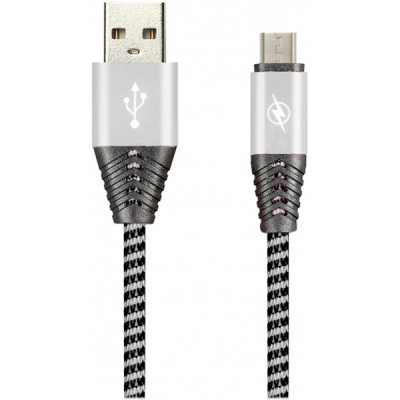 Кабель USB - microUSB, 1.0м, SmartBuy [ik-12HH gray] HEDGEHOG, 2А, серый