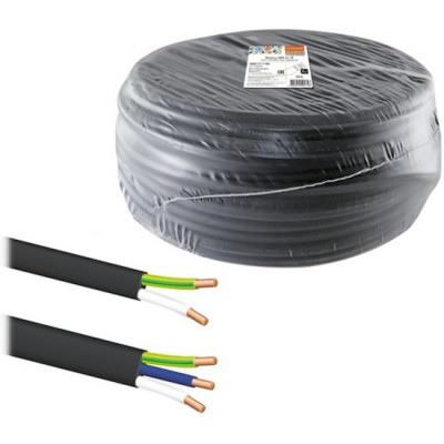 Провод ВВГмб-П нг(А)-LS 2*2,5 220/380, черный, в бухте 100м, Народный [SQ0117-1410] ТУ