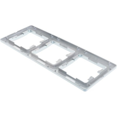 Рамка 3п, IP20, горизонтальная, Schneider Electric Glossa [GSL000303] алюминий