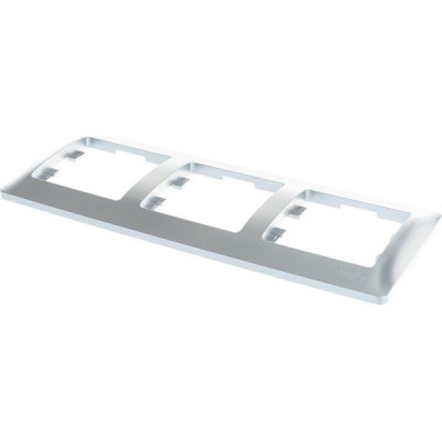 Рамка 3п, IP20, горизонтальная, Schneider Electric Glossa [GSL000303] алюминий