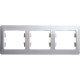 Рамка 3п, IP20, горизонтальная, Schneider Electric Glossa [GSL000303] алюминий