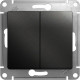 Выключатель с/у 2-кл 10А, IP20, Schneider Electric Glossa [GSL000751] антрацит