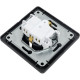 Розетка с/у 2P+E 16A, IP20, со шторками, в сборе, Schneider Electric Glossa [GSL000744] антрацит