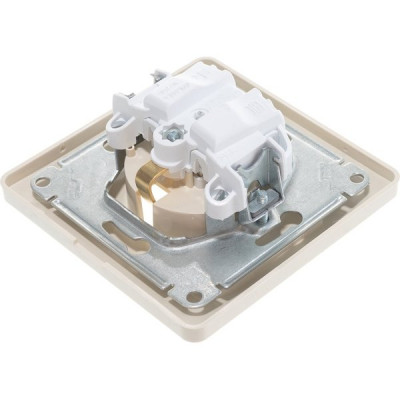 Розетка с/у 2P+E 16А, IP44, с крышкой/шторками, Schneider Electric Glossa [GSL000248] бежевый