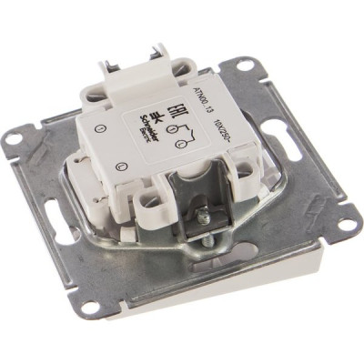 Выключатель с/у 1-кл 10А, IP20, с подсветкой, Schneider Electric ATLASDESIGN [ATN000113] белый
