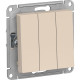 Выключатель с/у 3-кл 10А, IP20, Schneider Electric ATLASDESIGN [ATN000231] бежевый