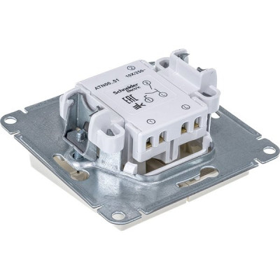 Выключатель с/у 2-кл 10А, IP20, Schneider Electric ATLASDESIGN [ATN000251] бежевый [20]