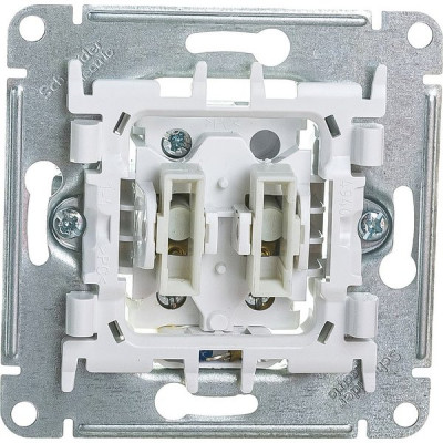 Выключатель с/у 2-кл 10А, IP20, с подсветкой, Schneider Electric ATLASDESIGN [ATN000353] алюминий