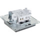 Выключатель с/у 2-кл 10А, IP20, с подсветкой, Schneider Electric ATLASDESIGN [ATN001053] карбон