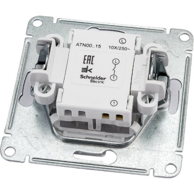 Выключатель возвратный с/у 1-кл 10А, IP20, Schneider Electric ATLASDESIGN [ATN000215] бежевый