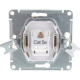 Розетка с/у компьютерная 1xRJ45, IP20, Schneider Electric ATLASDESIGN [ATN000283] бежевый