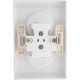 Розетка с/у 2x2P 16A, IP20, со шторк., в сборе, Schneider Electric ATLASDESIGN [ATN000122] белый