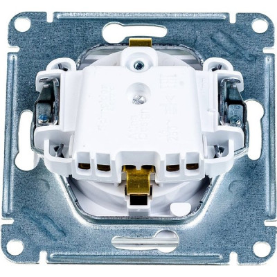 Розетка с/у 2P+E 16A, IP20, со шторками/крышкой, Schneider Electric ATLASDESIGN [ATN000146] белый