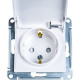 Розетка с/у 2P+E 16A, IP20, со шторками/крышкой, Schneider Electric ATLASDESIGN [ATN000146] белый