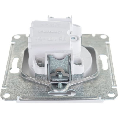 Розетка с/у 2P 16A, IP20, со шторками, Schneider Electric ATLASDESIGN [ATN000149] белый