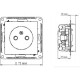 Розетка с/у 2P 16A, IP20, со шторками, Schneider Electric ATLASDESIGN [ATN000149] белый