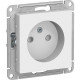 Розетка с/у 2P 16A, IP20, со шторками, Schneider Electric ATLASDESIGN [ATN000149] белый