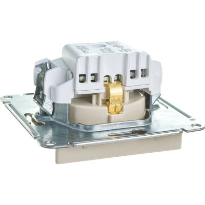 Розетка с/у 2P+E 16A, IP20, со шторками, Schneider Electric ATLASDESIGN [ATN000245] бежевый