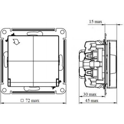 Розетка с/у 2P+E 16A, IP20, со шторками/крышкой, Schneider Electric ATLASDESIGN [ATN000346] алюминий