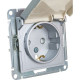Розетка с/у 2P+E 16A, IP20, со шторками/крышкой, Schneider Electric ATLASDESIGN [ATN000346] алюминий