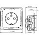 Розетка с/у 2P+E 16A, IP20, со шторками, Schneider Electric ATLASDESIGN [ATN001045] карбон