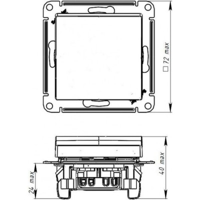 Выключатель с/у 1-кл 10А, IP20, с подсветкой, Schneider Electric ATLASDESIGN [ATN001013] карбон