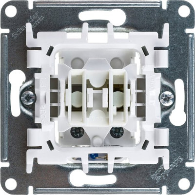 Выключатель с/у 1-кл 10А, IP20, с подсветкой, Schneider Electric ATLASDESIGN [ATN001013] карбон