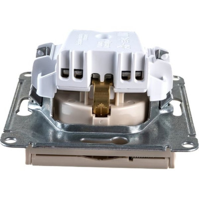 Розетка с/у 2P+E 16A, IP20, со шторками/крышкой, Schneider Electric ATLASDESIGN [ATN000246] бежевый