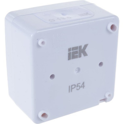 Выключатель о/у 1-кл 10A, IP54, IEK ГЕРМЕС PLUS ВС20-1-0-ГПБ [EVMP10-K01-10-54-EC] белый 