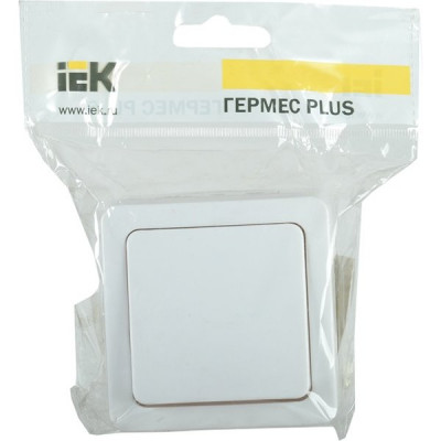 Выключатель о/у 1-кл 10A, IP54, IEK ГЕРМЕС PLUS ВС20-1-0-ГПБ [EVMP10-K01-10-54-EC] белый 