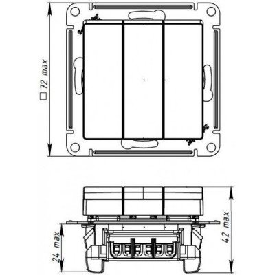 Выключатель с/у 3-кл 10А, IP20, Schneider Electric ATLASDESIGN [ATN001031] карбон