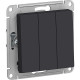 Выключатель с/у 3-кл 10А, IP20, Schneider Electric ATLASDESIGN [ATN001031] карбон