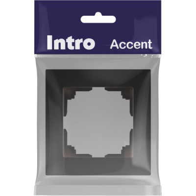 Рамка 1п, IP20, Intro Accent [6-501-05] антрацит