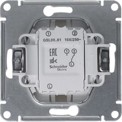 Переключатель с/у 1-кл 10А, Schneider Electric Glossa [GSL001261] платина