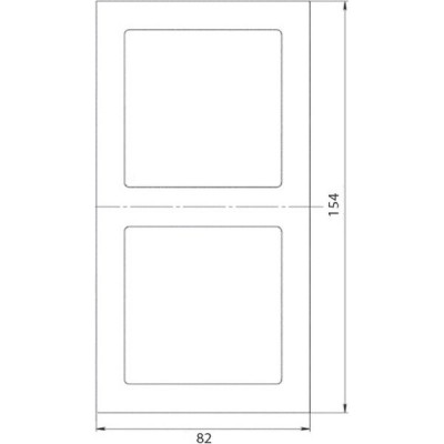 Рамка 2п, IP20, вертикальная, Schneider Electric Glossa [GSL000106] белый