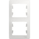 Рамка 2п, IP20, вертикальная, Schneider Electric Glossa [GSL000106] белый