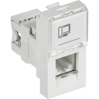 Розетка иинформационная RJ-45 кат.5e, 1 модуль, IEK ПРАЙМЕР РКИ-10-00-П [CKK-40D-RI1-K01]