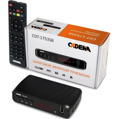 Приставка для цифрового DVB-T2 Cadena CDT-1753SB черный