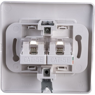 Розетка с/у компьютерная 2xRJ45 5e, Schneider Electric Blanca [BLNIS045451] белый