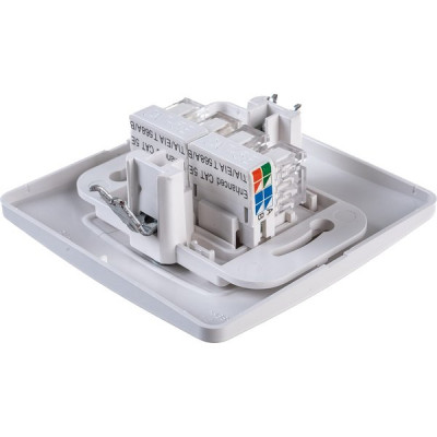 Розетка с/у компьютерная 2xRJ45 5e, Schneider Electric Blanca [BLNIS045451] белый