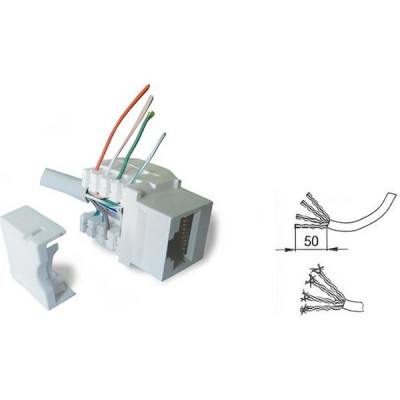 Розетка с/у TV+RJ45 5e, IP20, Schneider Electric ATLASDESIGN [ATN000189] белый