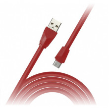 Кабель USB - microUSB, 1.0м, SmartBuy [iK-12r red] плоский, красный