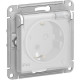 Розетка с/у 2P+E 16А, IP44, с крышкой/шторк., Schneider Electric ATLASDESIGN AQUA [ATN440146] белый