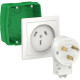 Комплект силовой с/у 32А монтаж.коробка+розетка+вилка, Schneider Electric Blanca [BLNSK013231] белый
