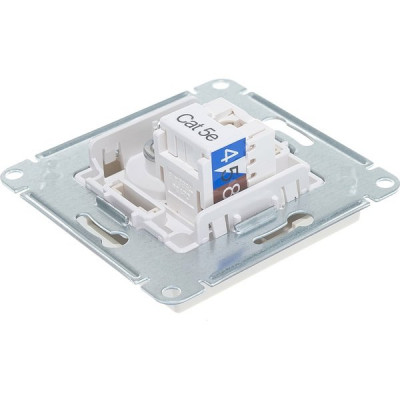 Розетка с/у TV+RJ45 кат.5e, IP20, Schneider Electric ATLASDESIGN [ATN000289] бежевый
