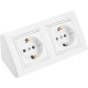Блок о/у розеток 2х2P+E угловой, 16А, IP20, Bylectrica 
