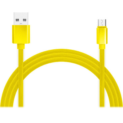 Кабель USB - microUSB, 1.0м, Jet.A [JA-DC24 1m Yellow] желтый, TPE, 2А, QC3.0